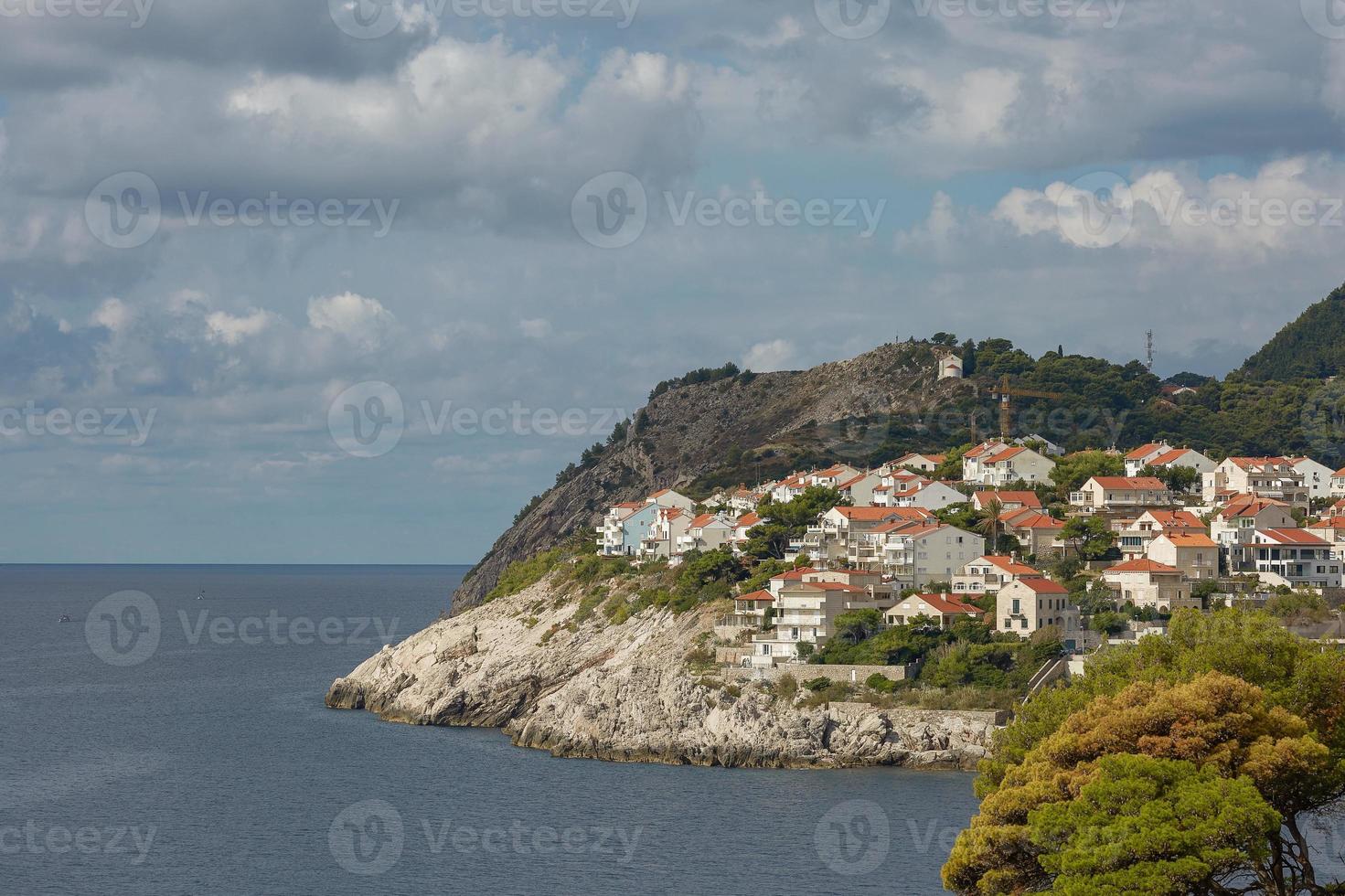 bostadsområde på Coasline i Dubrovnik Kroatien foto