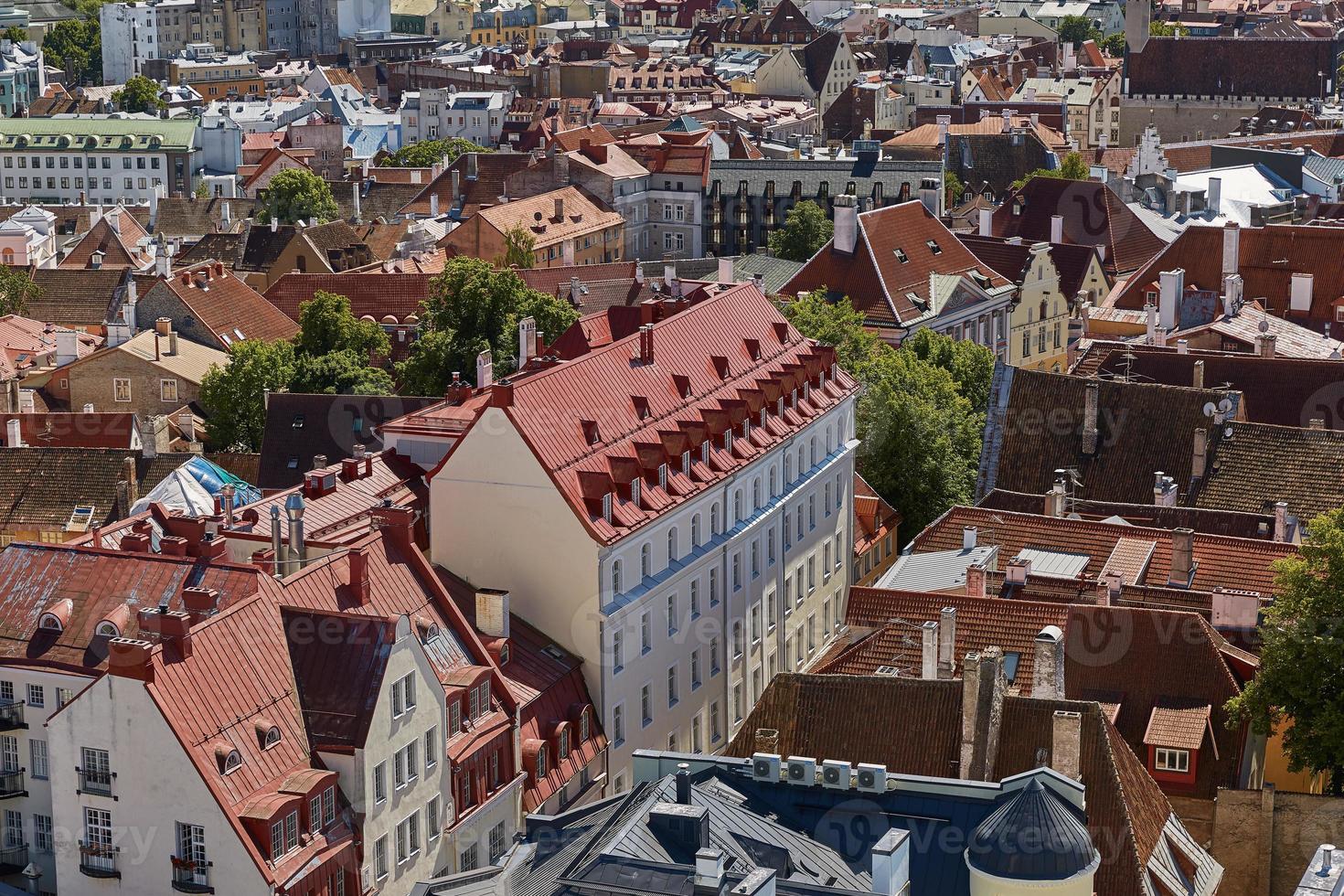 centrum arkitektur av gamla stan Tallinn i Estland foto