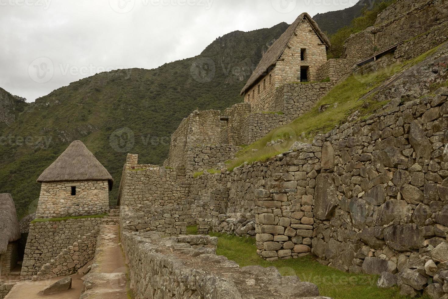 ruinerna av den förlorade incanstaden machu picchu nära Cusco i Peru foto