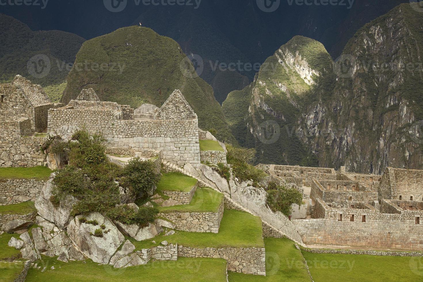 ruinerna av den förlorade incanstaden machu picchu nära Cusco i Peru foto