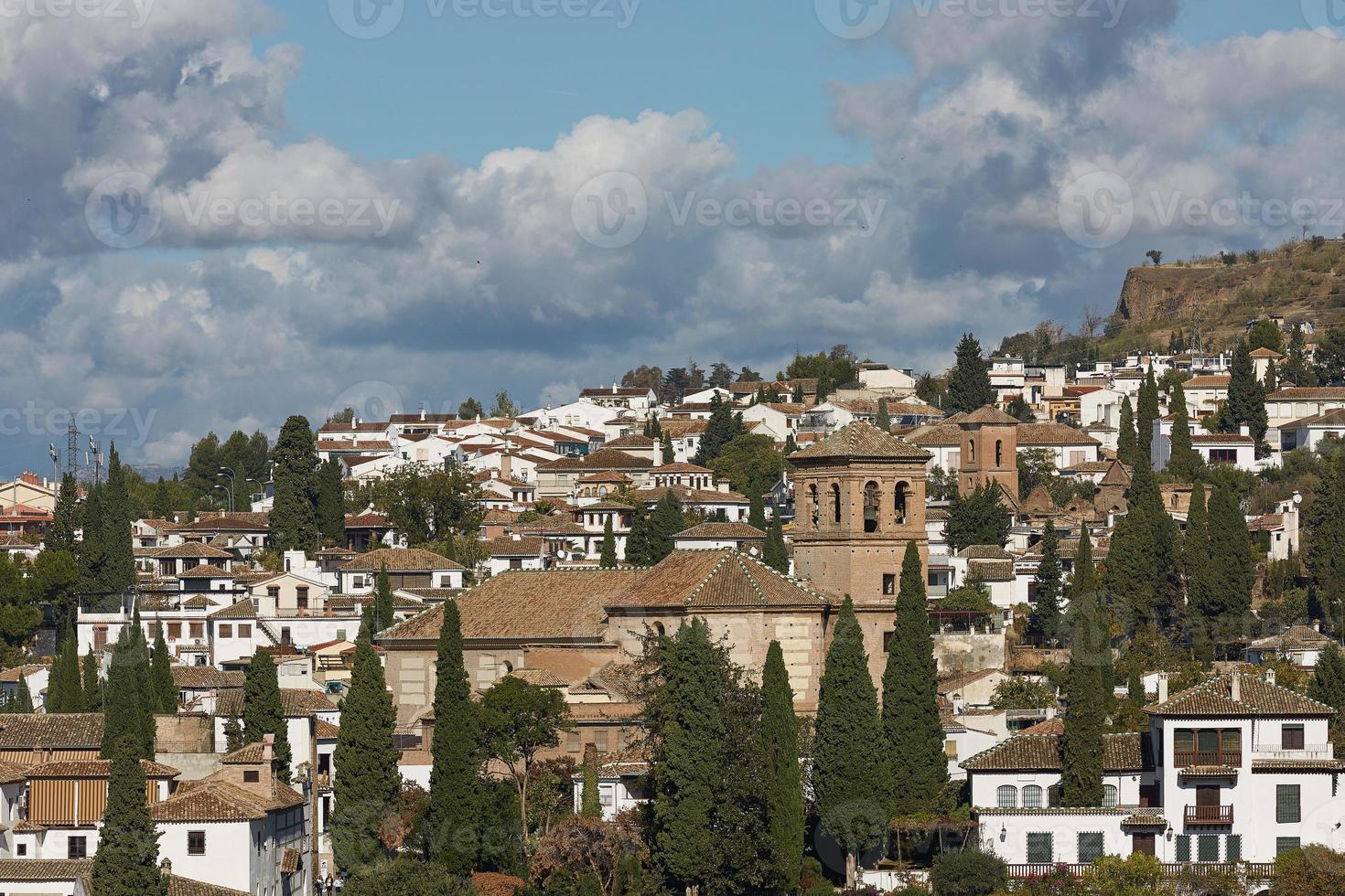forntida arabisk fästning i Alhambra Granada Spanien foto