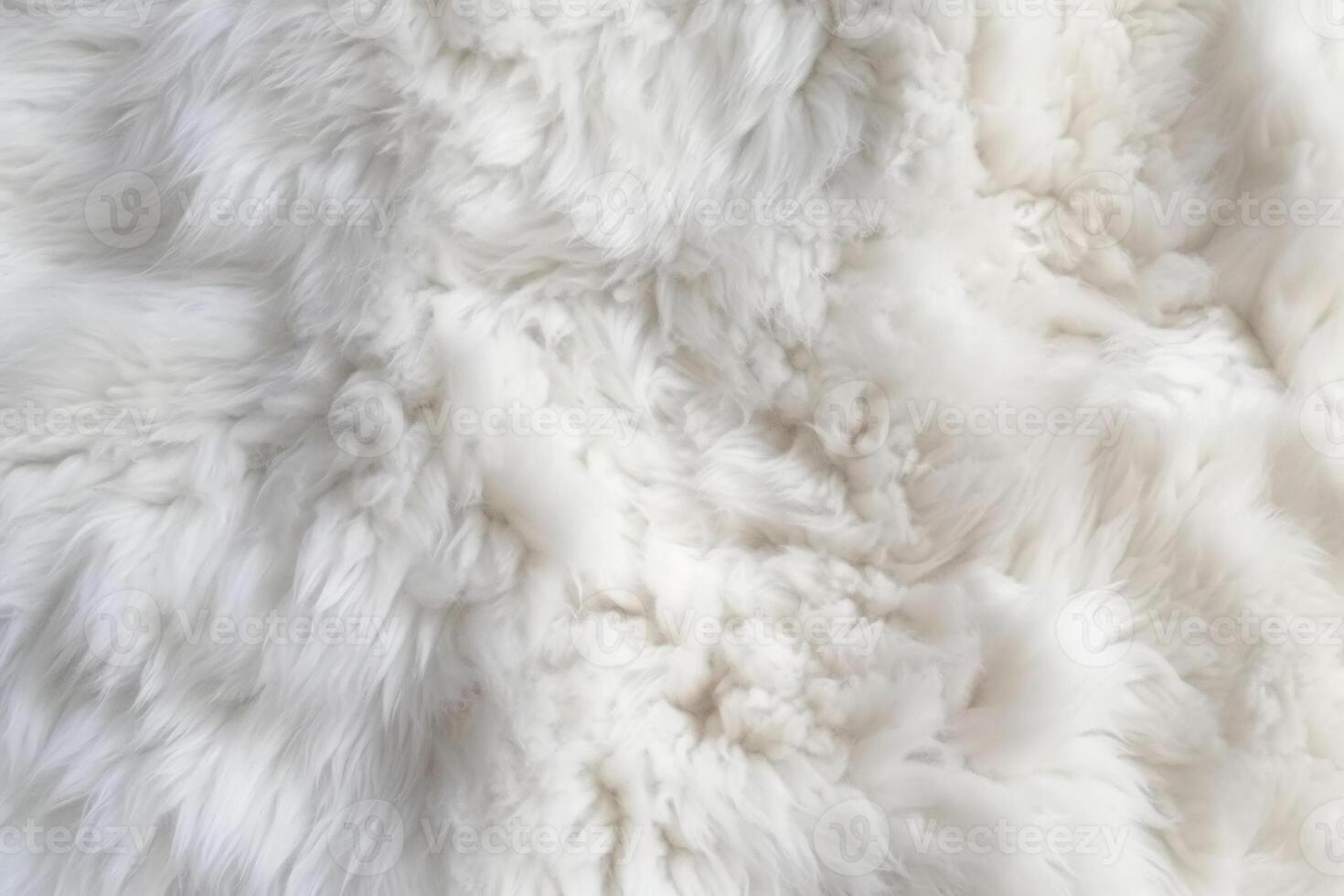 mycket peri vit Färg får päls fårskinn matta bakgrund ull textur. ai generativ foto