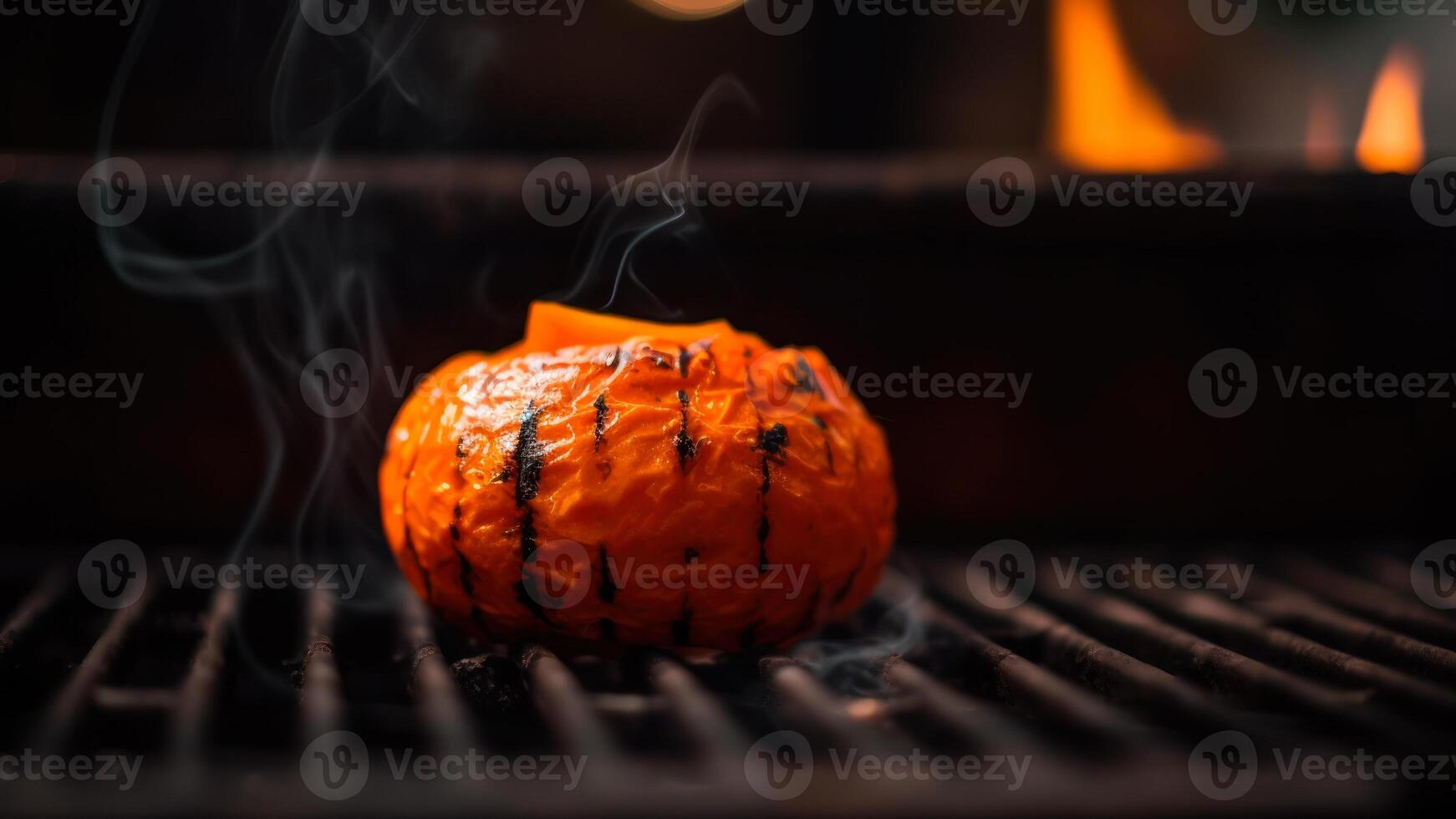 grillad orange tomat generativ ai foto