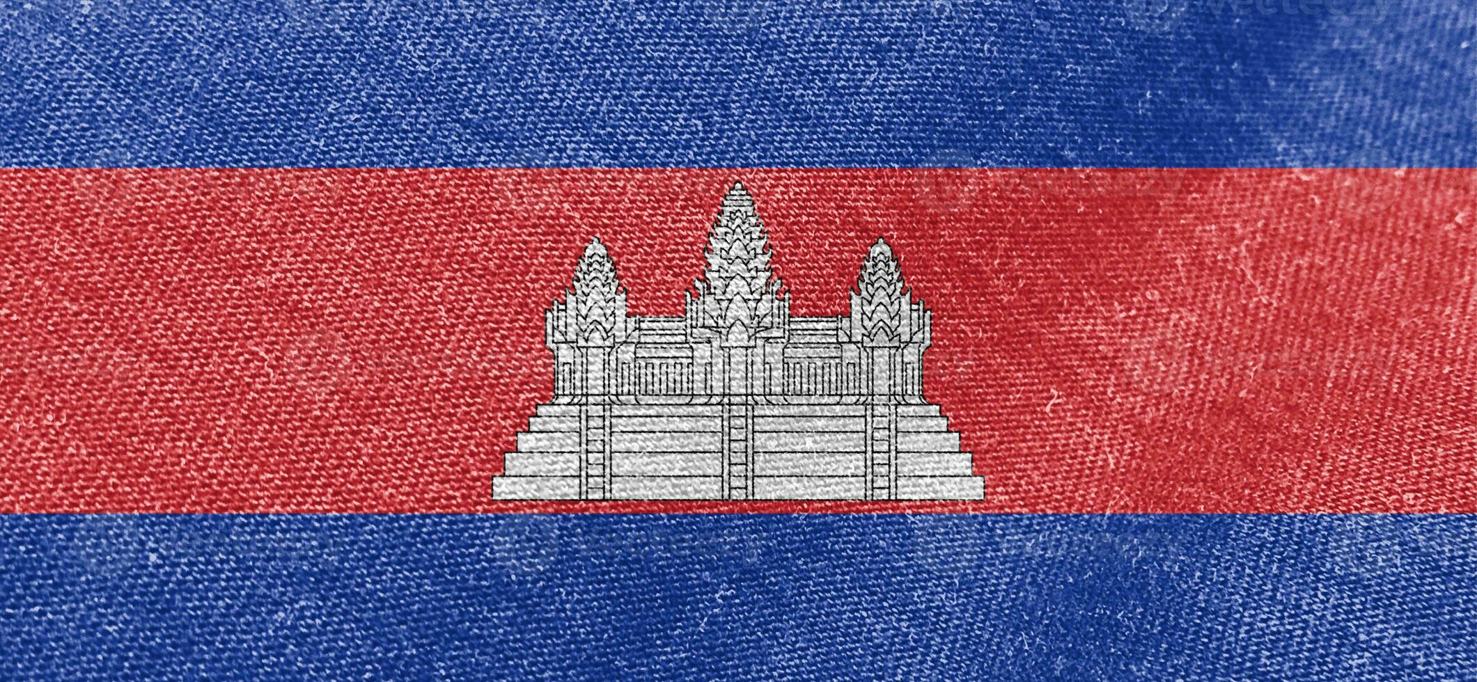 cambodia tyg flagga bomull material bred flaggor tapet färgad tyg cambodia flagga bakgrund foto