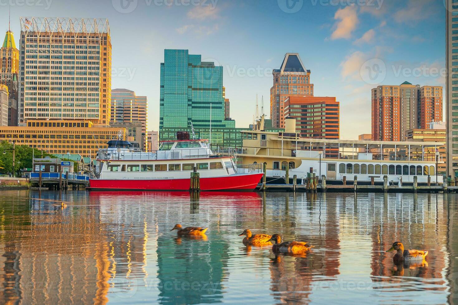 stadens centrum baltiimore stad horisont stadsbild av maryland foto