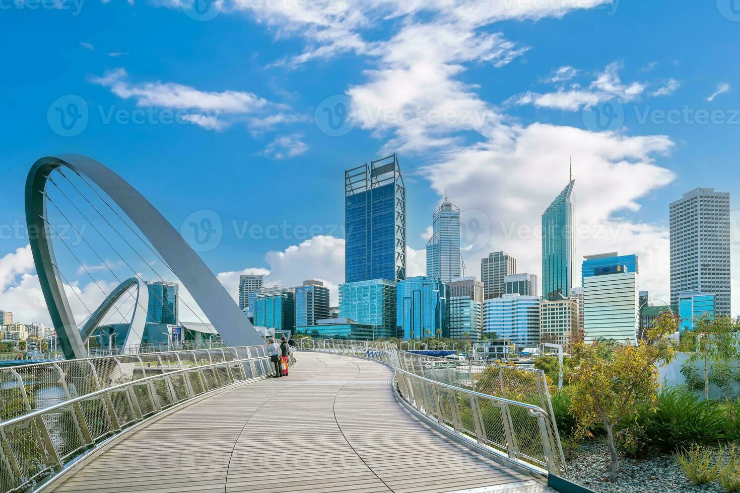 perth stadens centrum stad horisont stadsbild av Australien foto