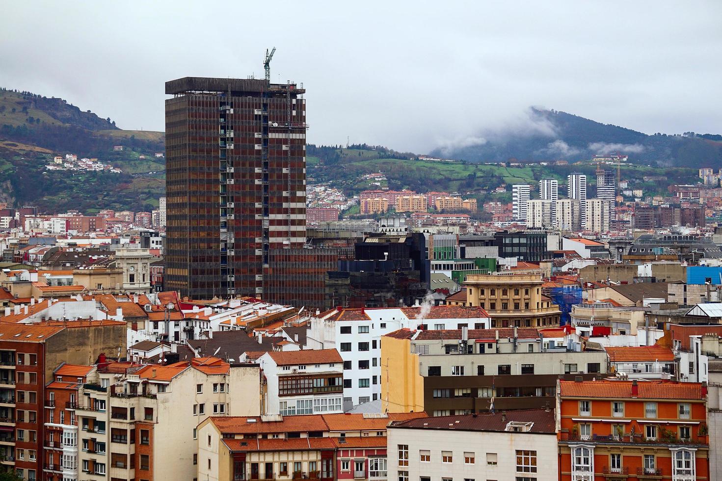 stadsbilden i bilbao city spanien resmål foto