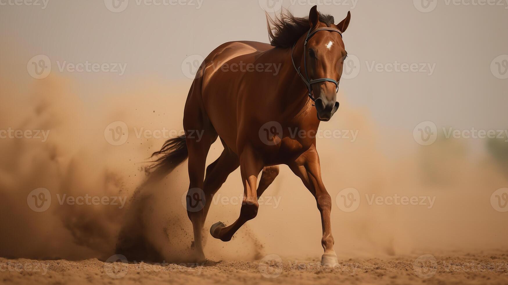 sotning sandstormar på de saudi kopp foto