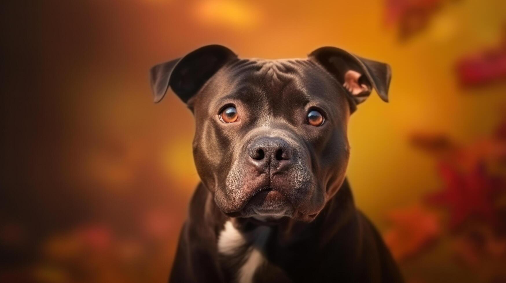 porträtt av en Staffordshire terrier hund. illustration ai generativ foto