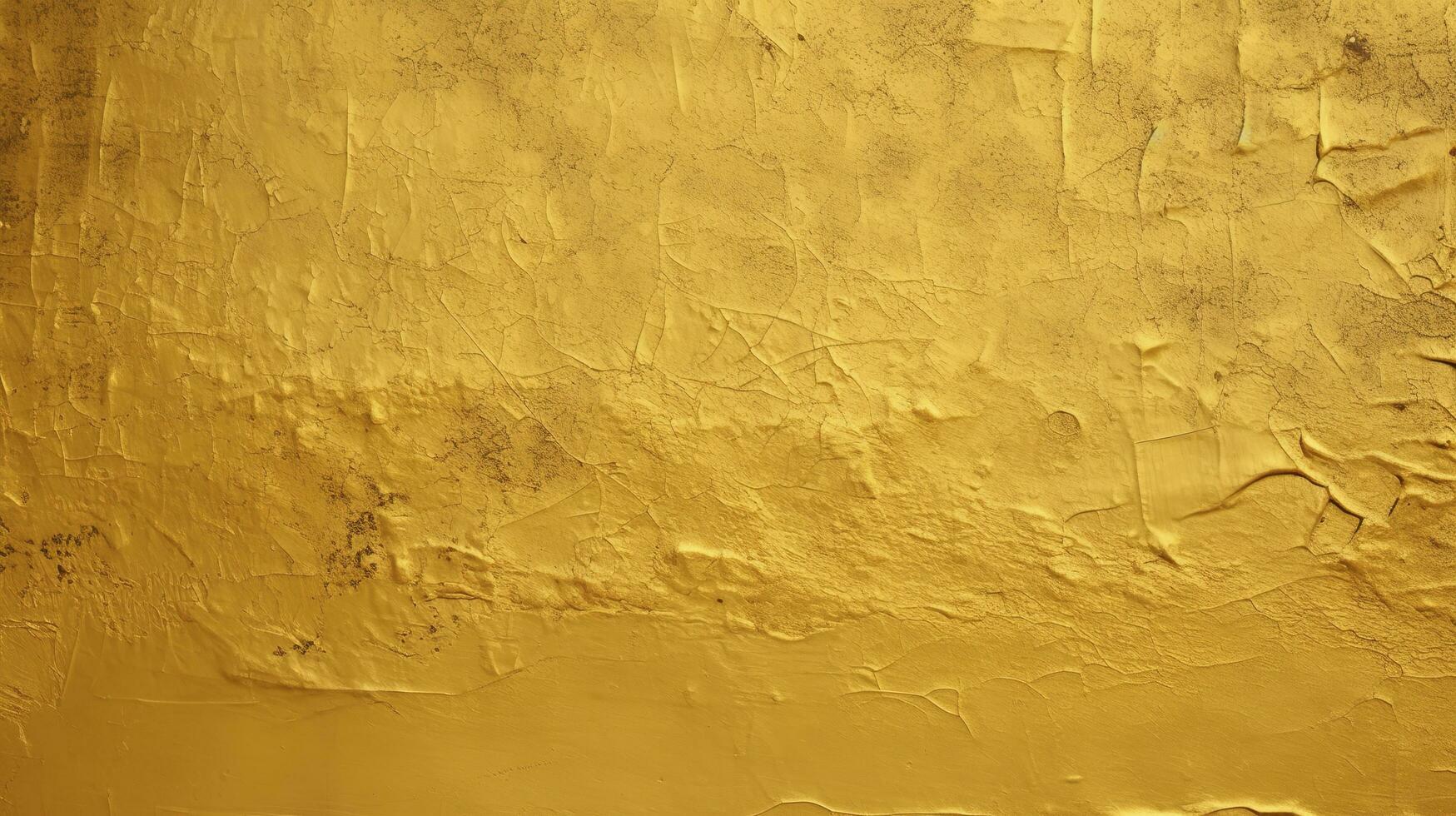gyllene sten antik bakgrund, årgång gul vägg mönster textur med repor i gammal bedrövad årgång design, generera ai foto