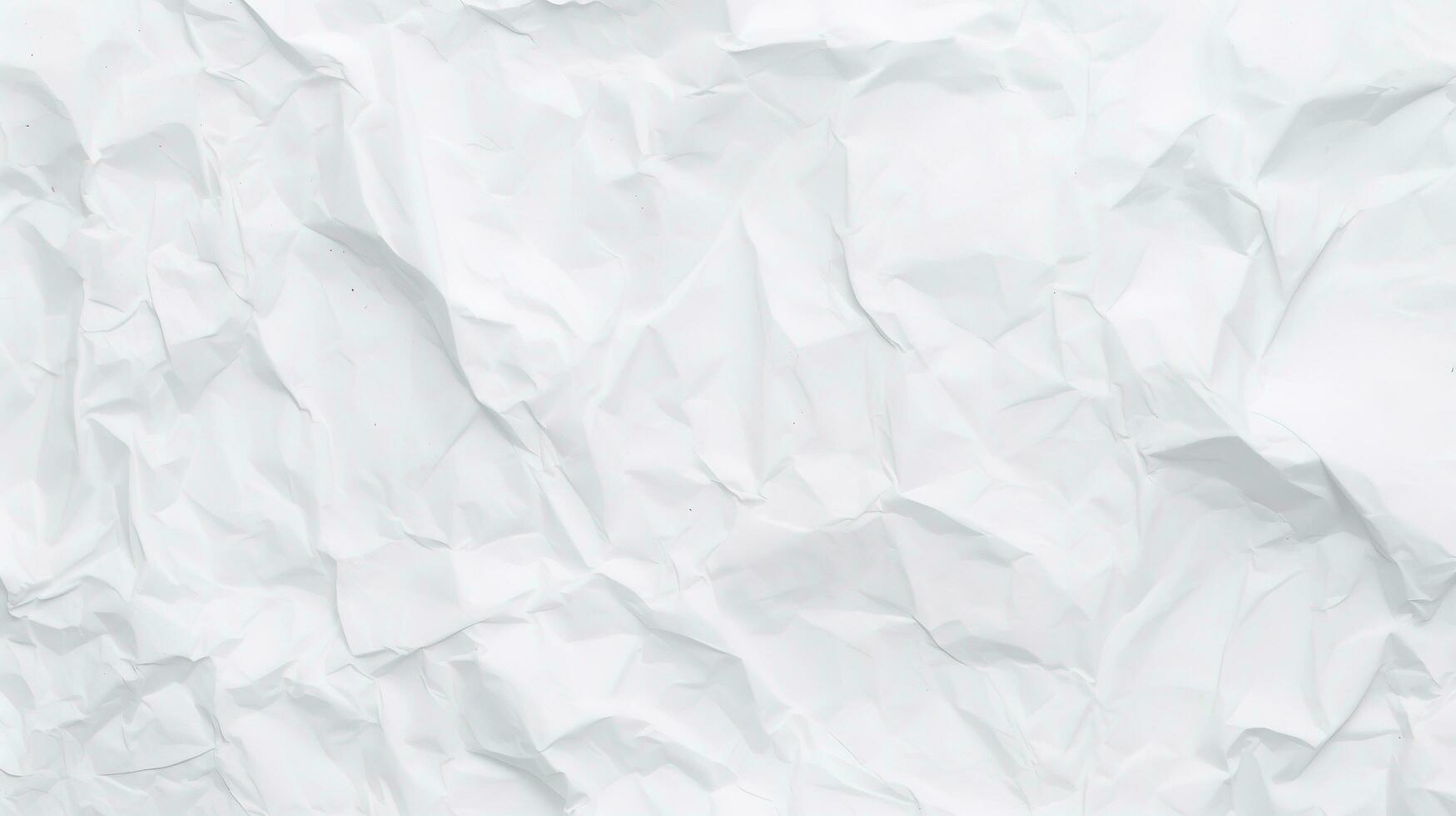 vit skrynkliga papper textur bakgrund. skrynkliga papper boll isolerat på vit med klippning väg. abstrakt bakgrund av skrynkliga vit papper, generera ai foto