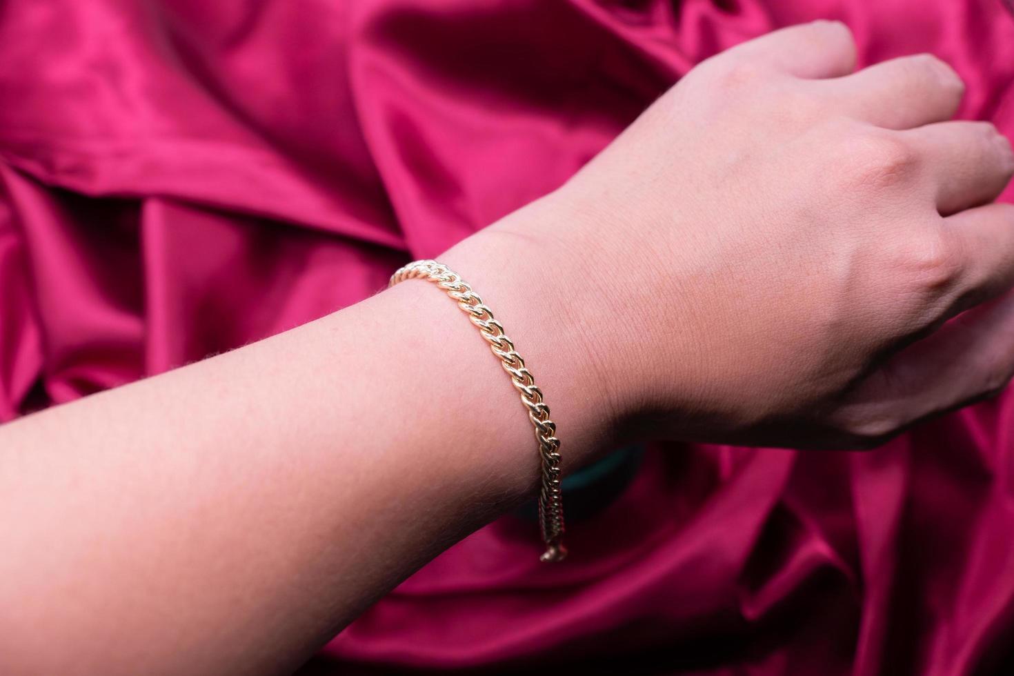 diamantarmband 9k guld foto