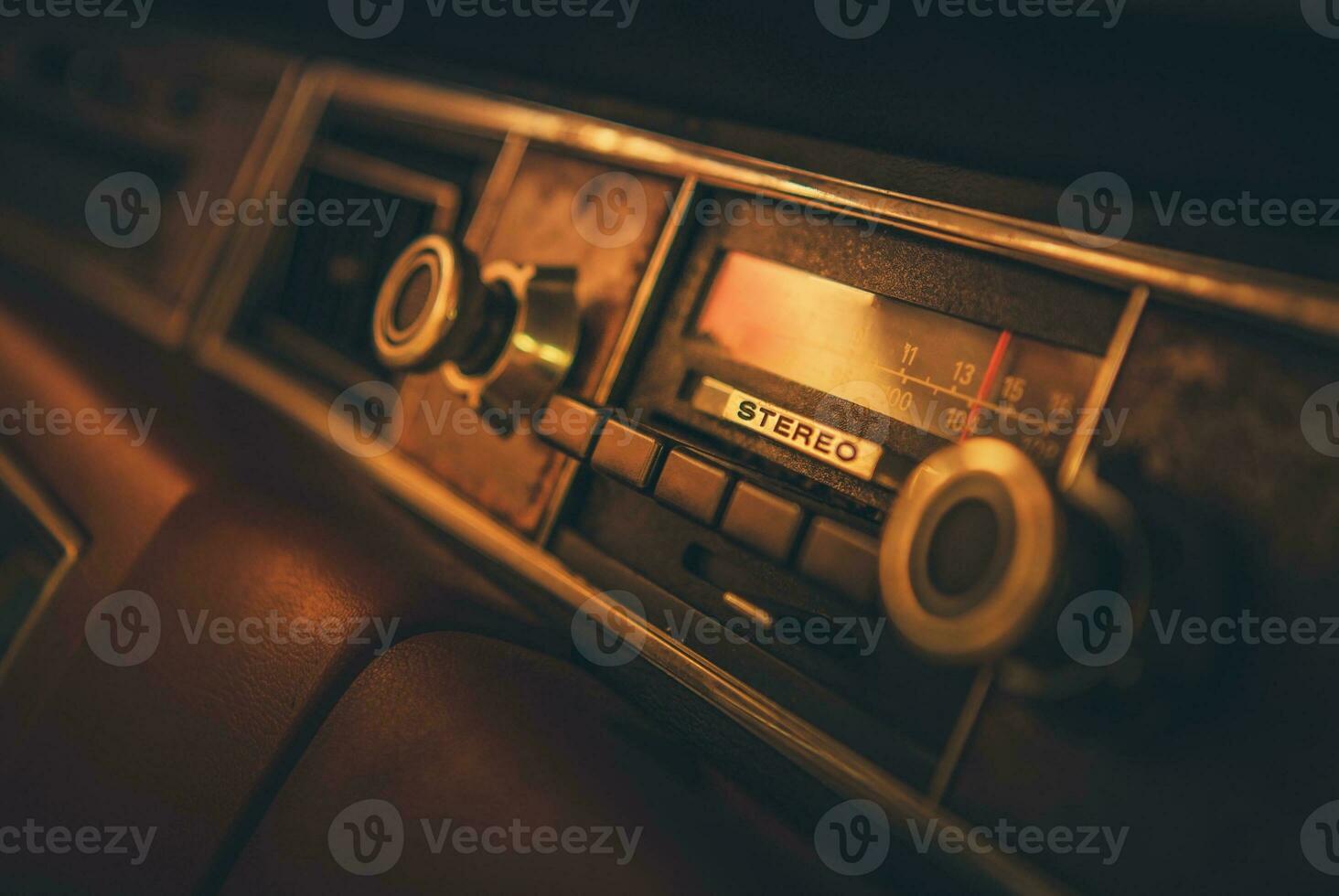 årgång klassisk bil radio foto