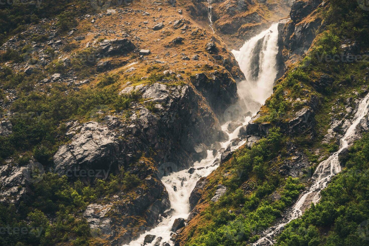 Norge glaciär vattenfall foto