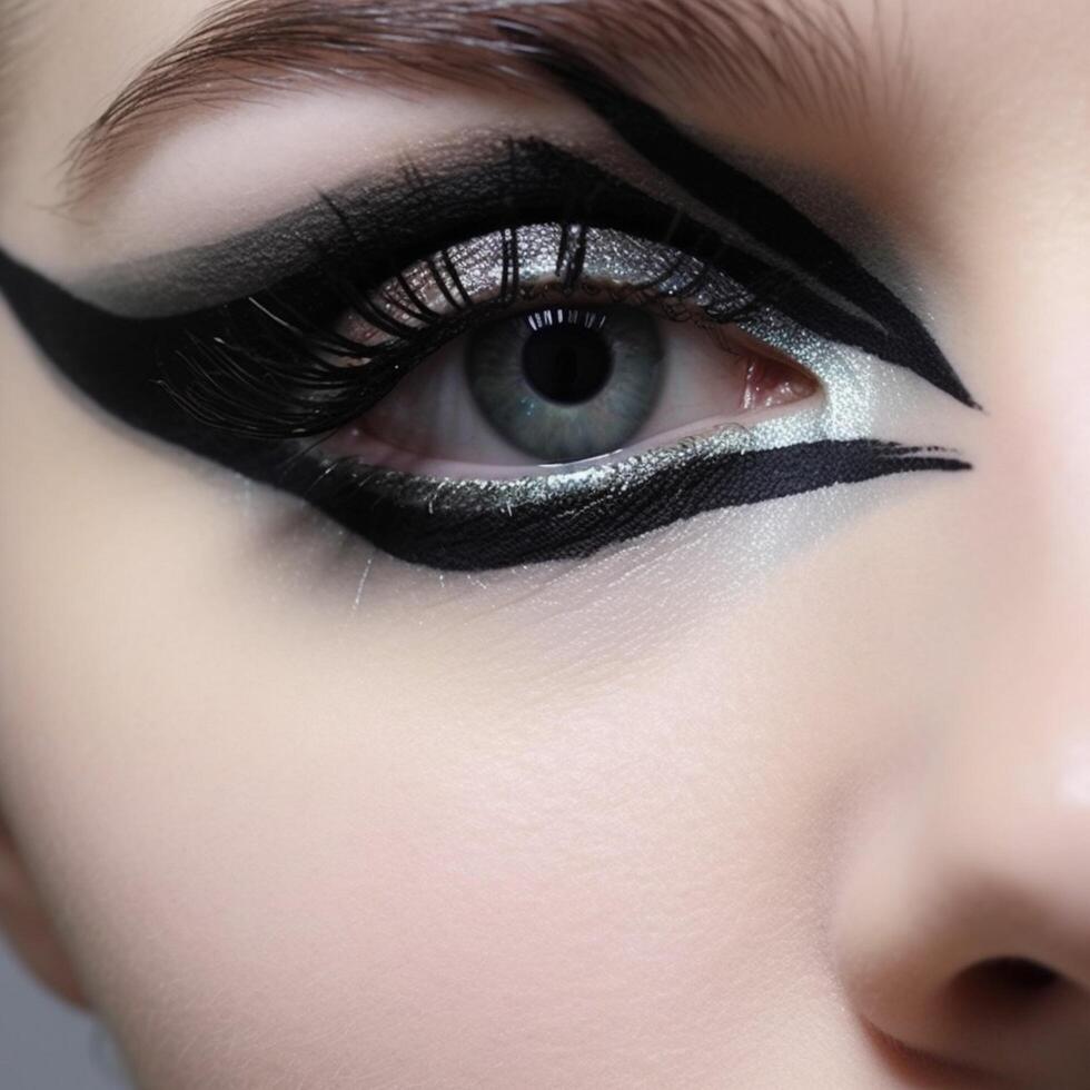 Foto av suddig eyeliner ai genererad