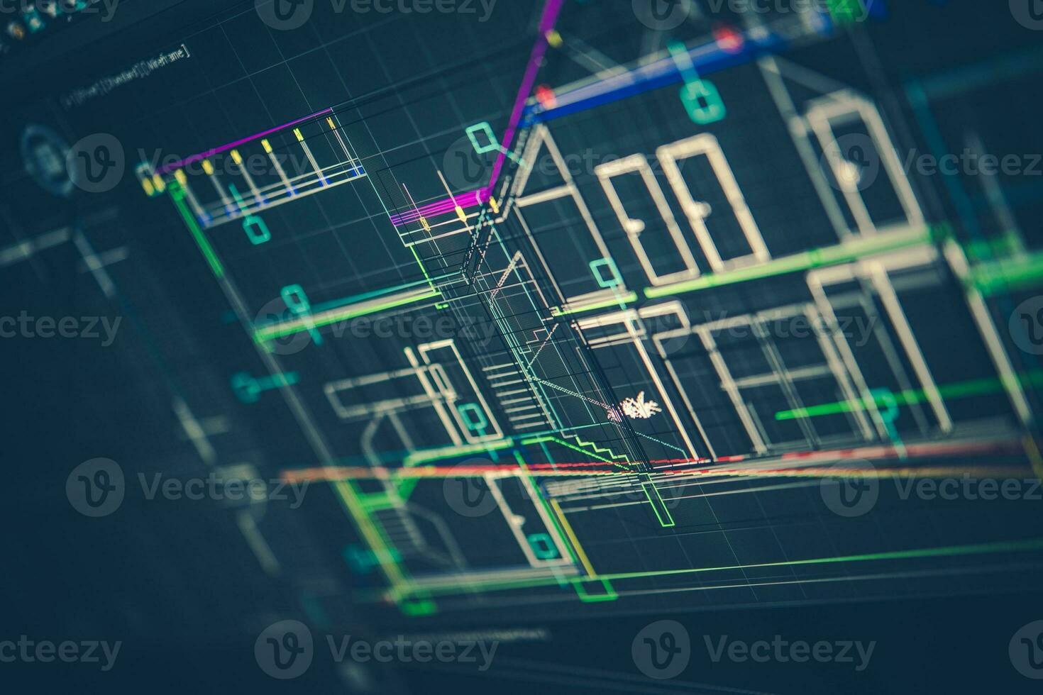 arkitektonisk teknisk teckning foto