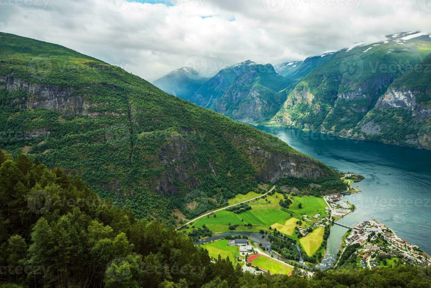 aurlandsvangen fjord landskap foto