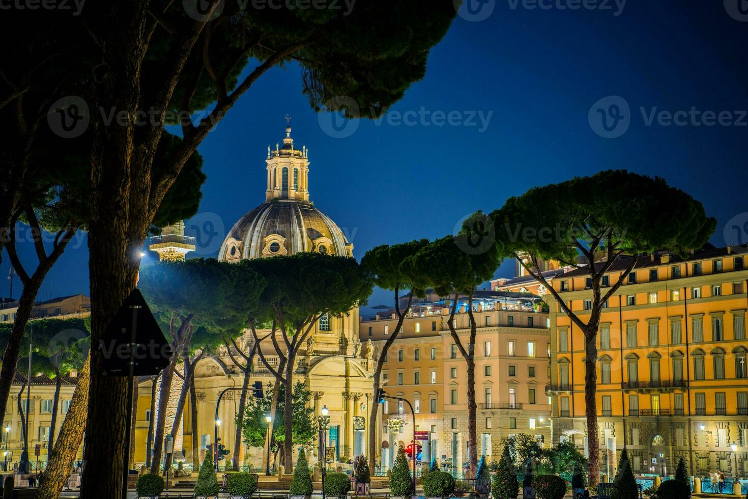 rom Italien på natt foto