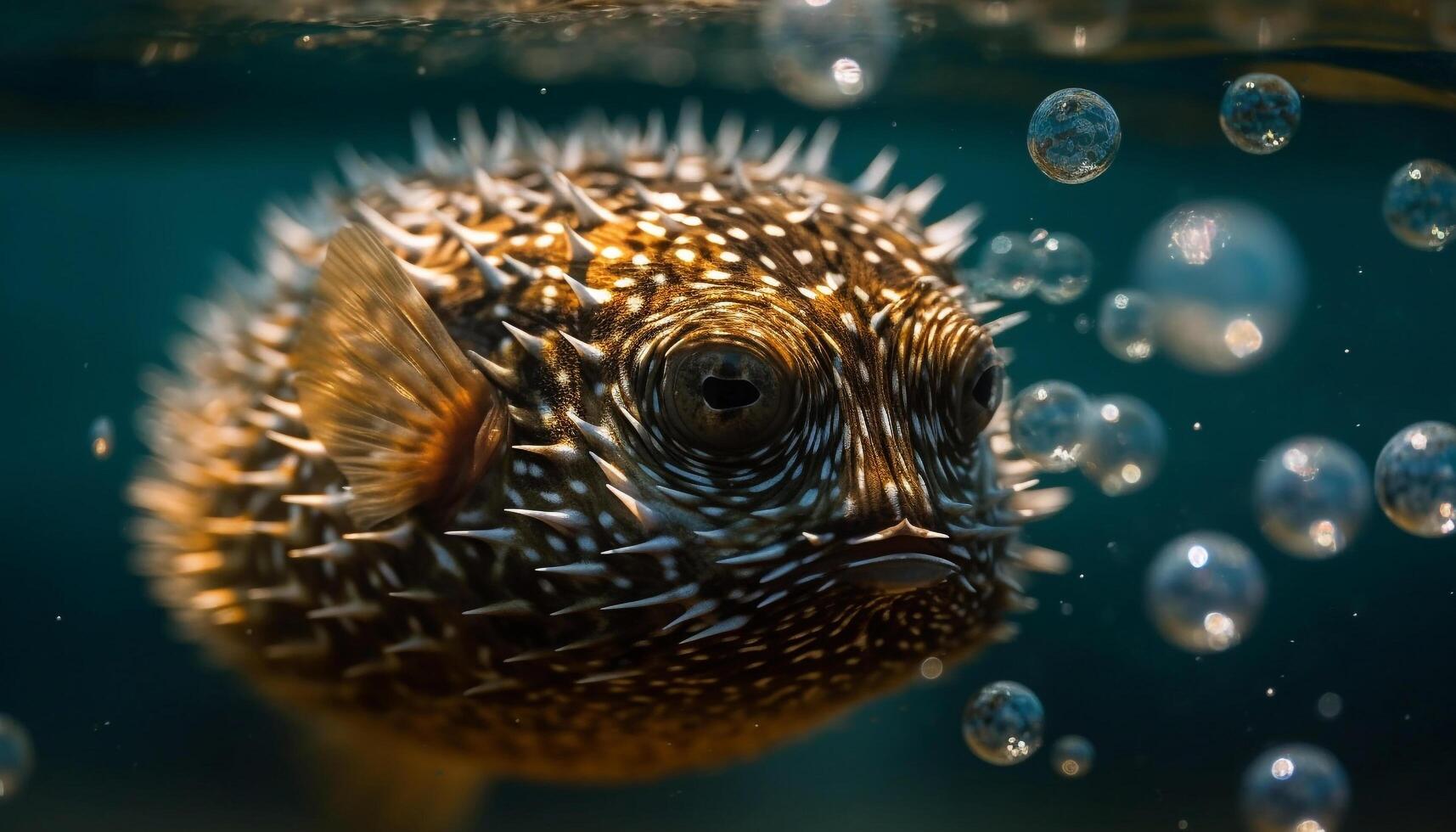 mång färgad fisk simning i korall rev, skönhet i natur genererad förbi ai foto