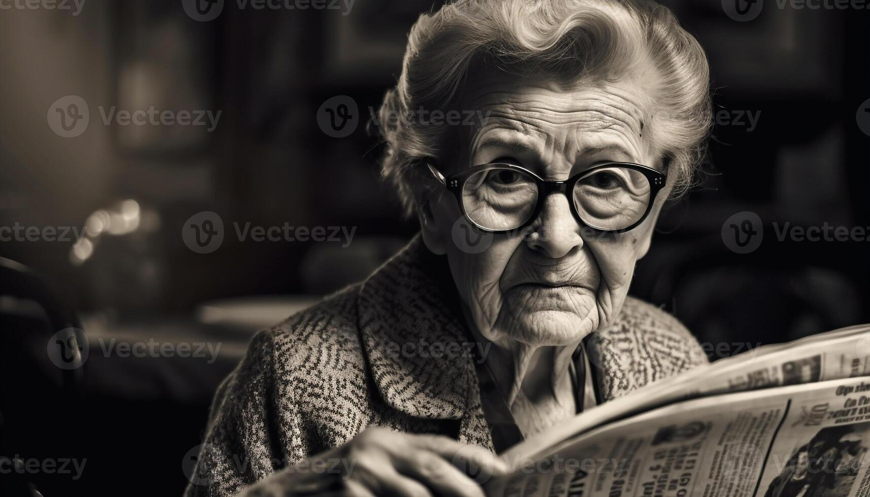 senior vuxna läsning böcker, njuter deras pensionering genererad förbi ai foto