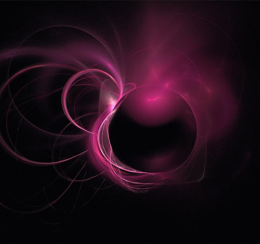 linjär lila abstrakt mönster på svart, Färg digital grafik, bakgrund, design foto