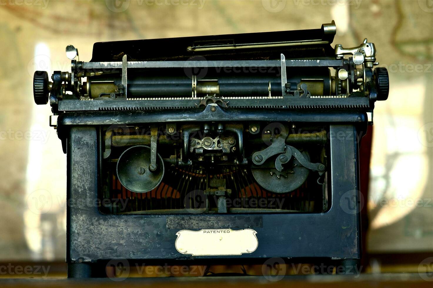 årgång skrivmaskin närbild foto