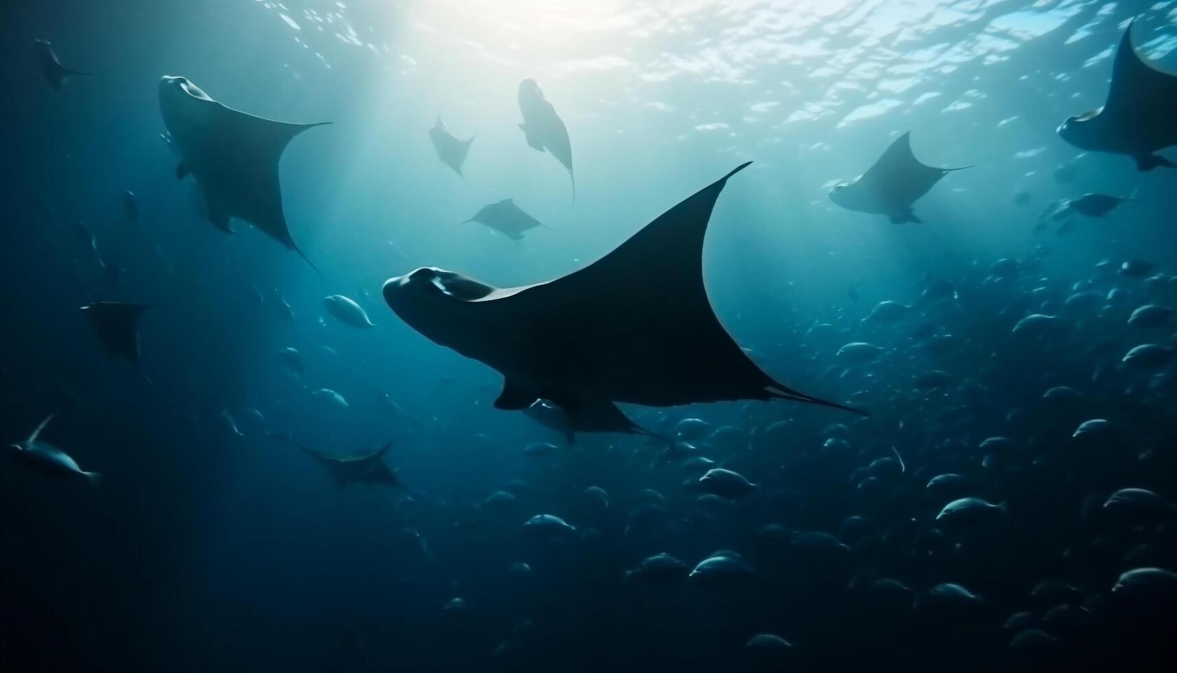 dykning in i de majestätisk under vattnet landskap, möter endangered arter genererad förbi ai foto