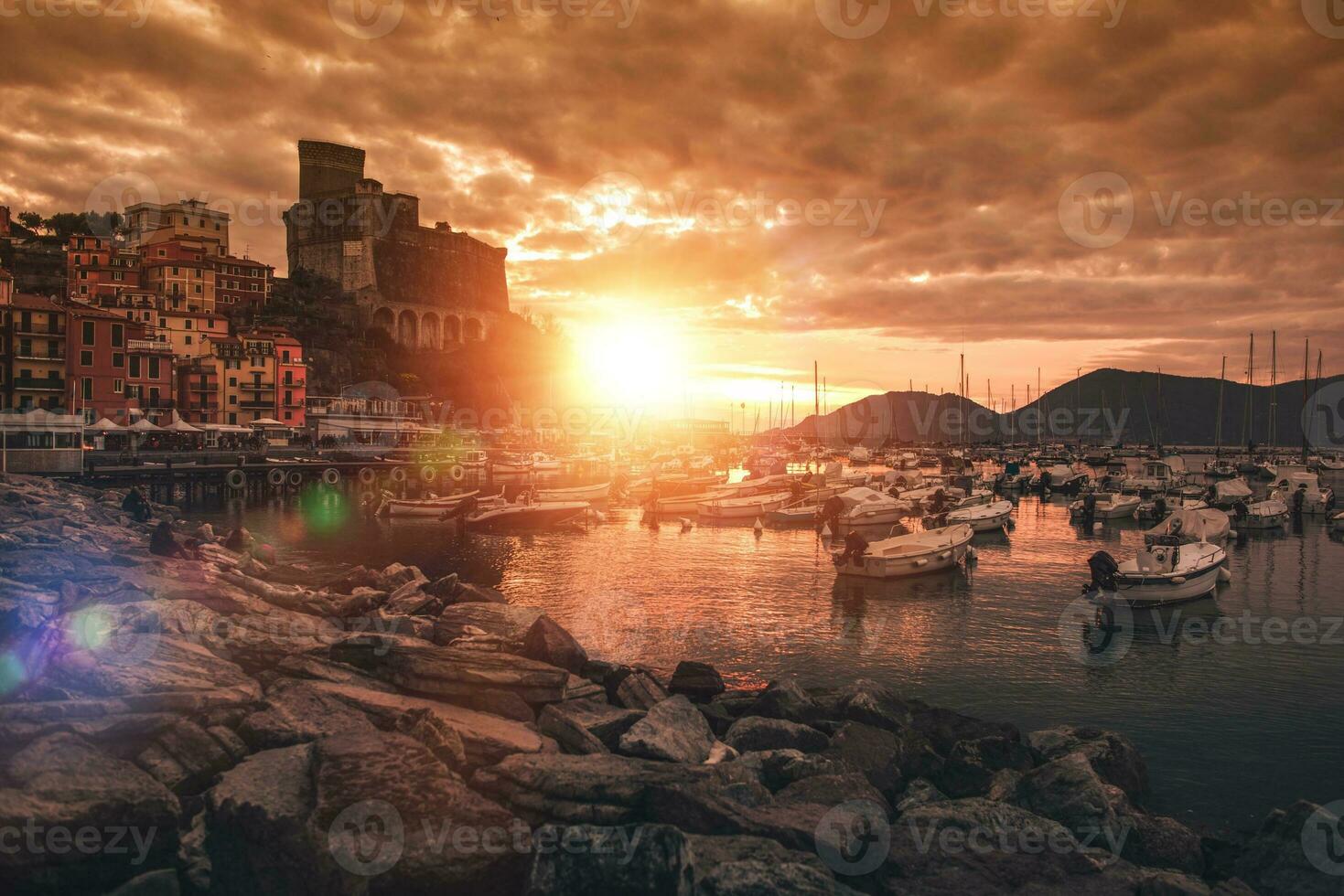 lerici stad och slott foto