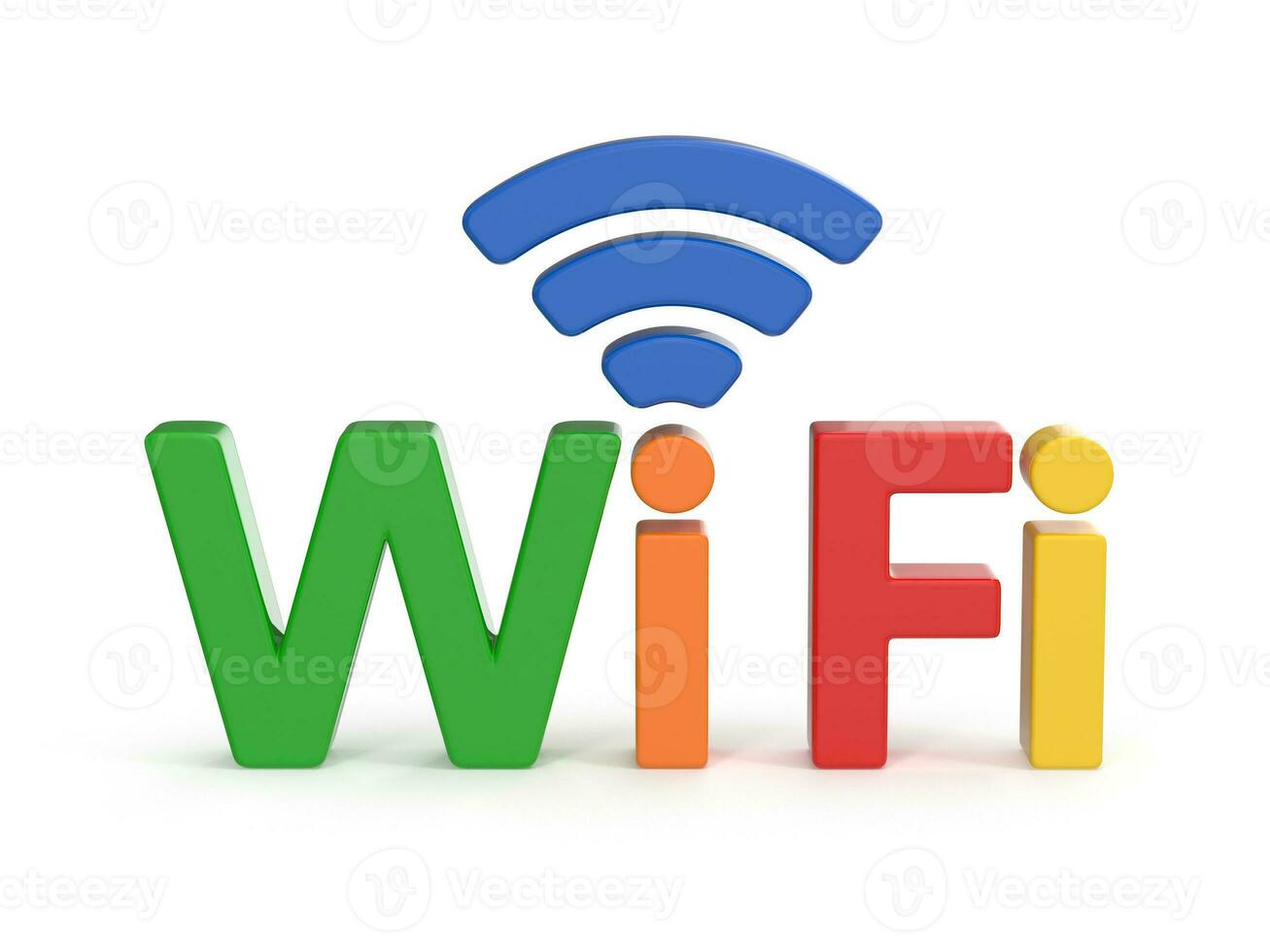 färgrik wiFi symbol foto