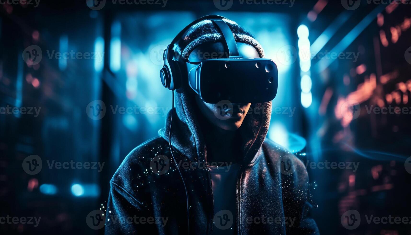 virtuell nattliv förnyar stad fritid spel inomhus genererad förbi ai foto