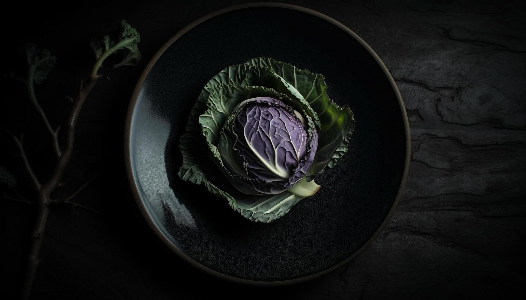 organisk sallad skål av färsk grönsaker och frukt genererad förbi ai foto