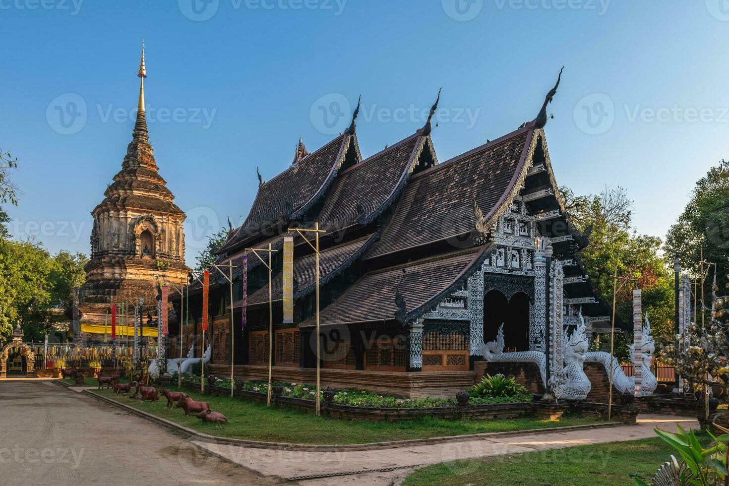 wat lok moli, aka wat lok mullvad, i chiang maj, thailand foto