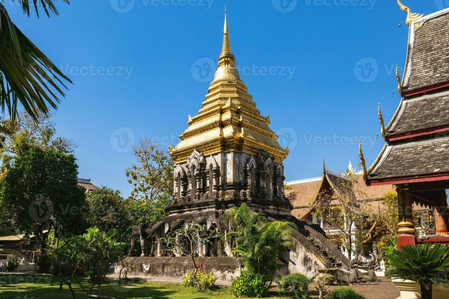 phra chedin av wat chiang man i chiang maj, thailand foto