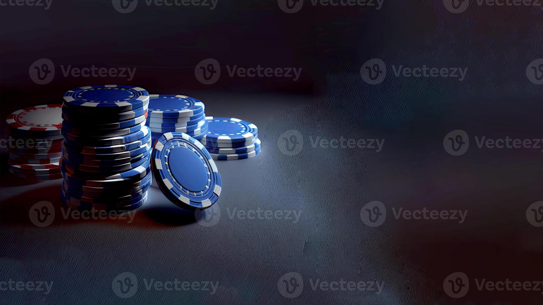 realistisk poker pommes frites eller hasardspel tokens för kasino spel. vadhållning på en bättre finansiell framtida, generativ ai teknologi. foto
