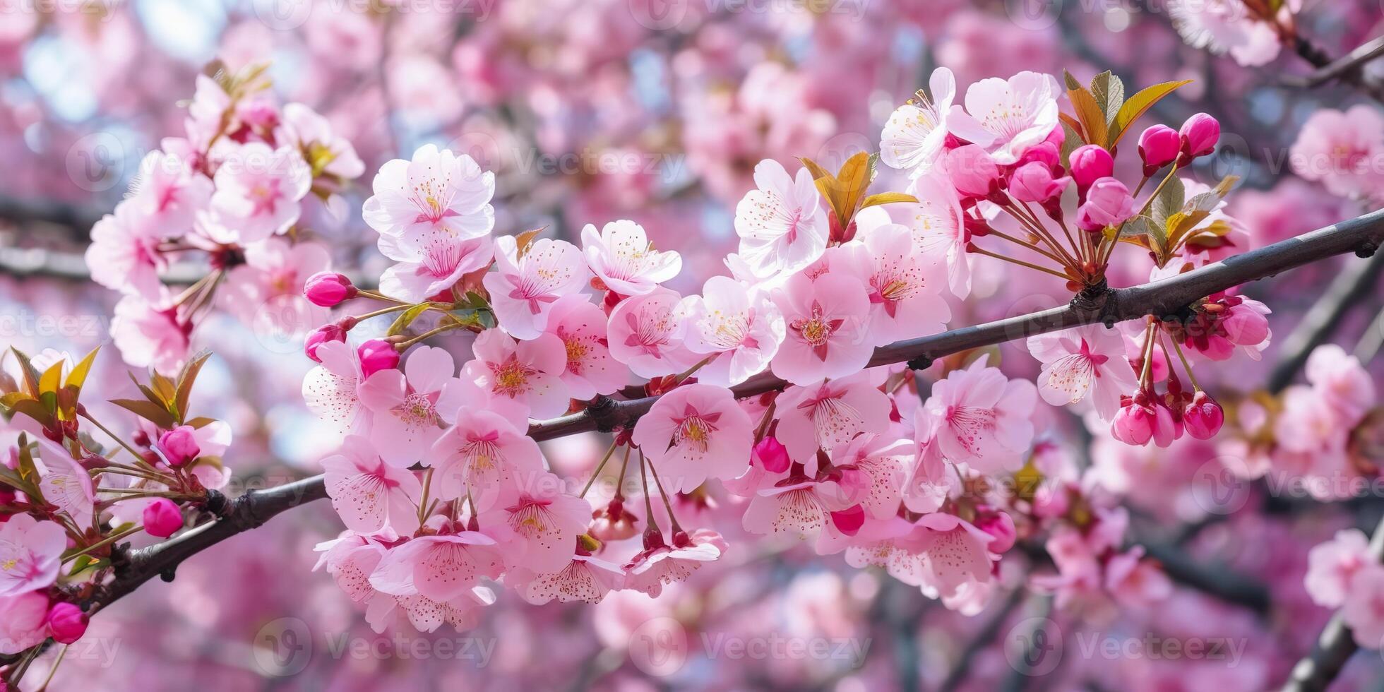 ai genererad. ai generativ. traditionell japansk blomma sakura körsbär blomma träd. grafisk konst foto