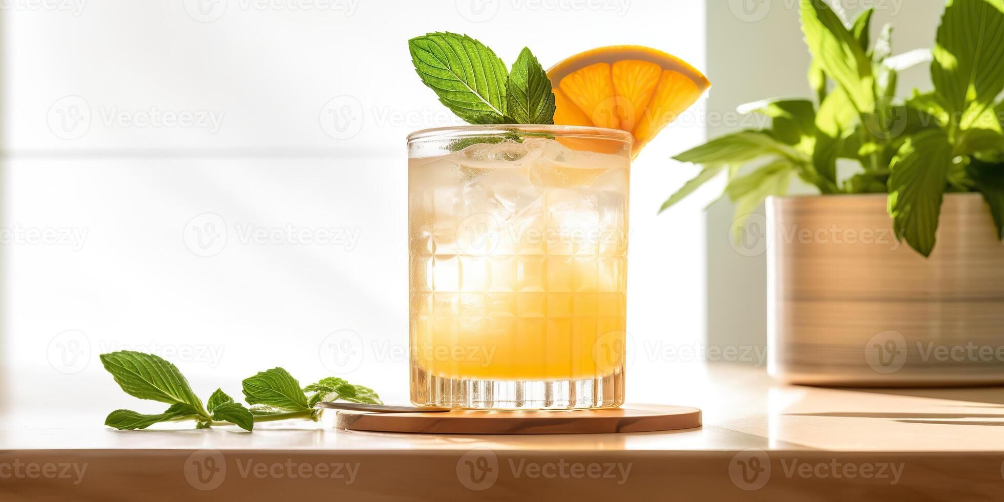 ai genererad. ai generativ. traditionell sommar gul tropisk cocktail mai tai. fest semester koppla av kyla vibe. grafisk konst foto