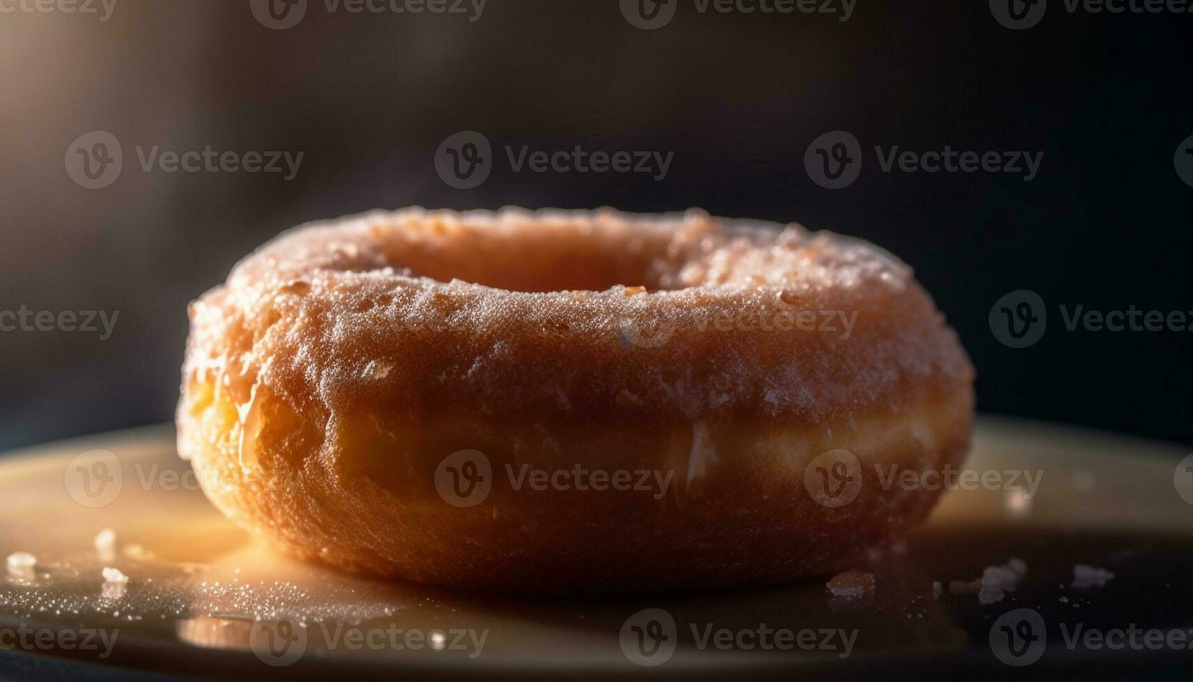 bakad munk med choklad glasyr och strössel genererad förbi ai foto