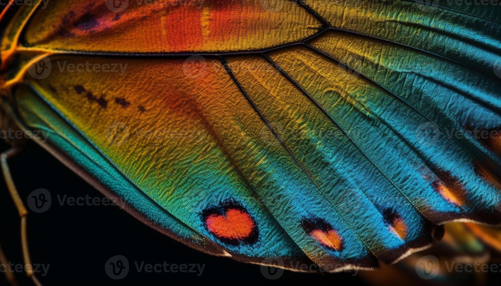 vibrerande fjäril vinge mönster, skönhet i natur genererad förbi ai foto