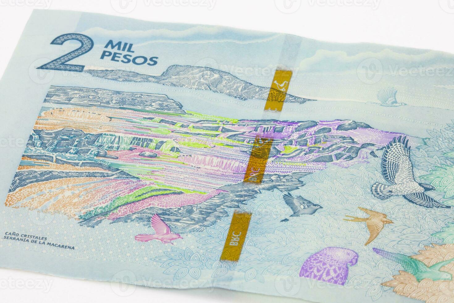 två tusen colombianska pesos räkningen utfärdad på 2016 foto