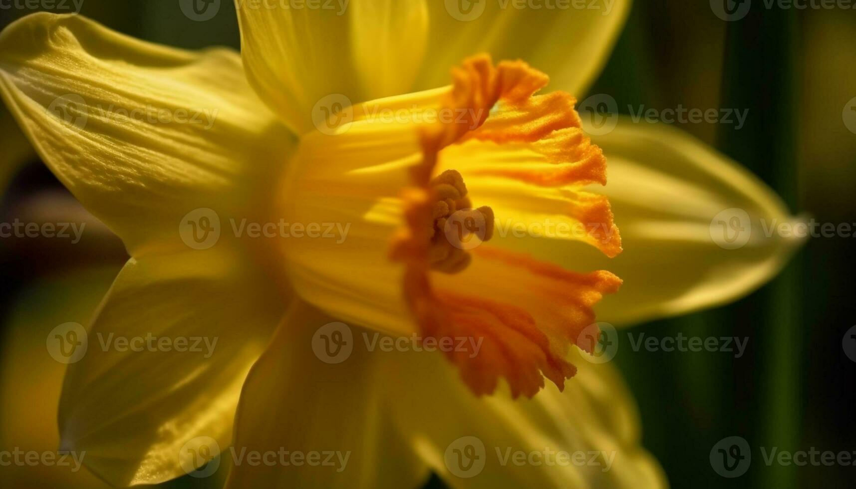 vibrerande gul daisy i en äng, en symbol av bräcklighet genererad förbi ai foto