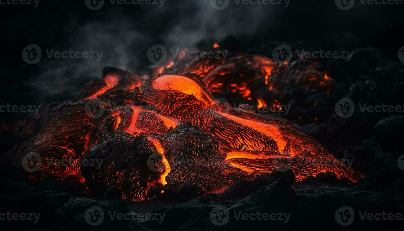 natur inferno smältande kol bränslen lysande bål på svart bakgrund genererad förbi ai foto