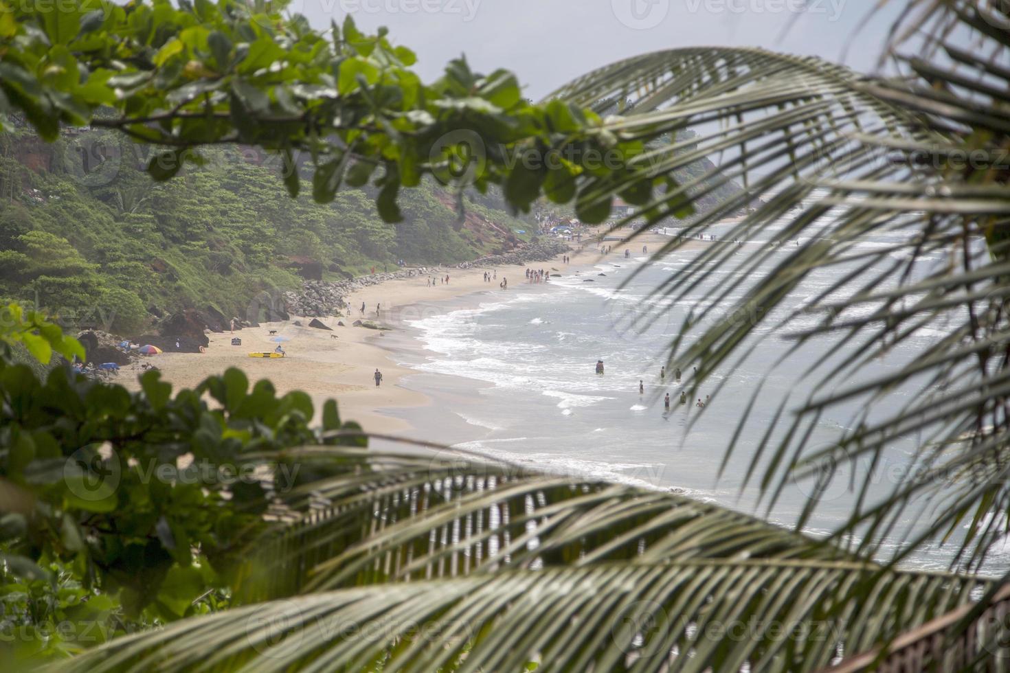 Varkala Beach i Kerala State India foto