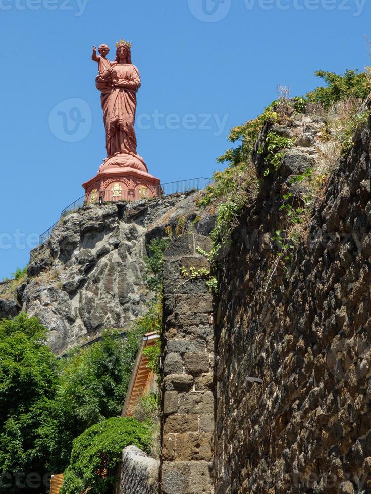 Notre-Dame de France-statyn, Puy-en-Velay, Haute-Loire, Frankrike foto