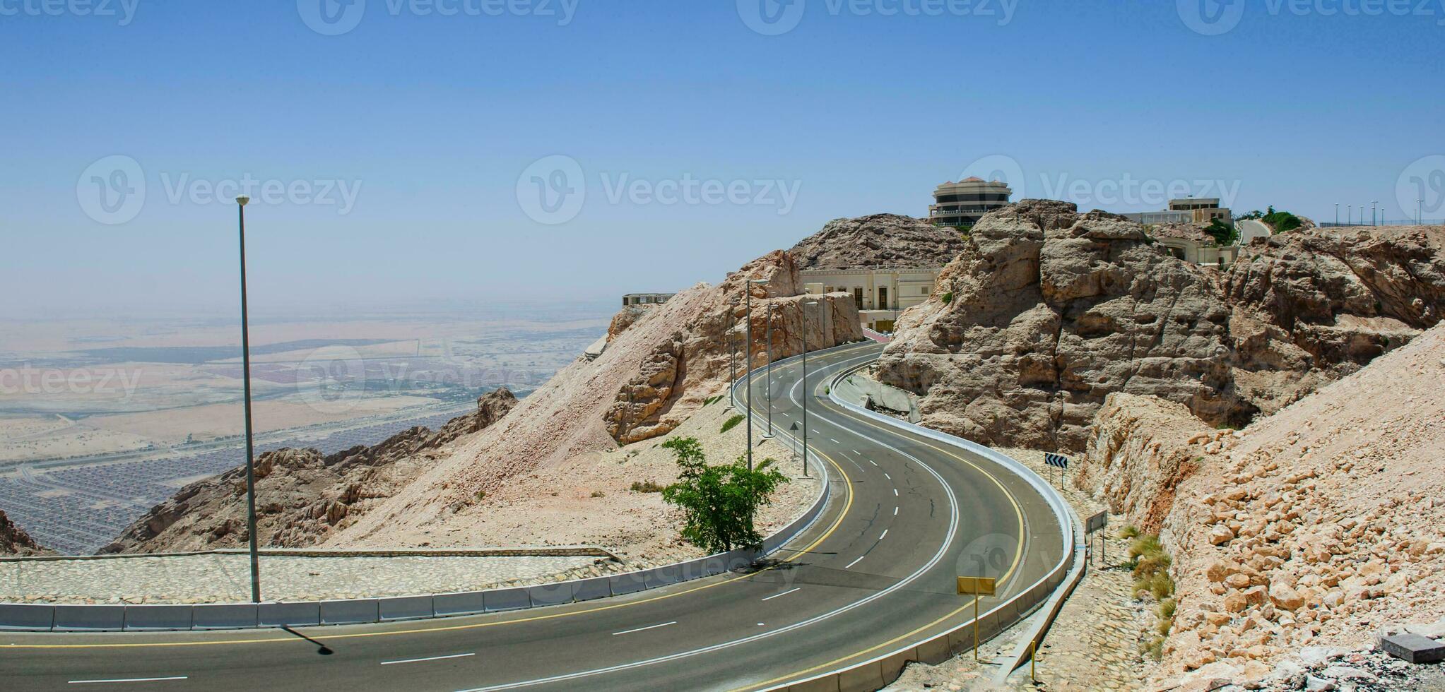 se från de topp av jabel hafeet berg - uae. foto