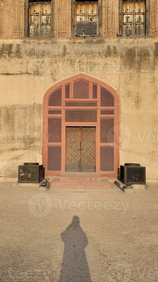 lahore fort skön dörr se foto