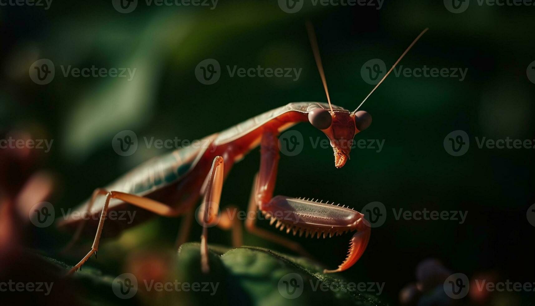 bön- bönsyrsa klor till blad, skarp fokus på förgrund genererad förbi ai foto