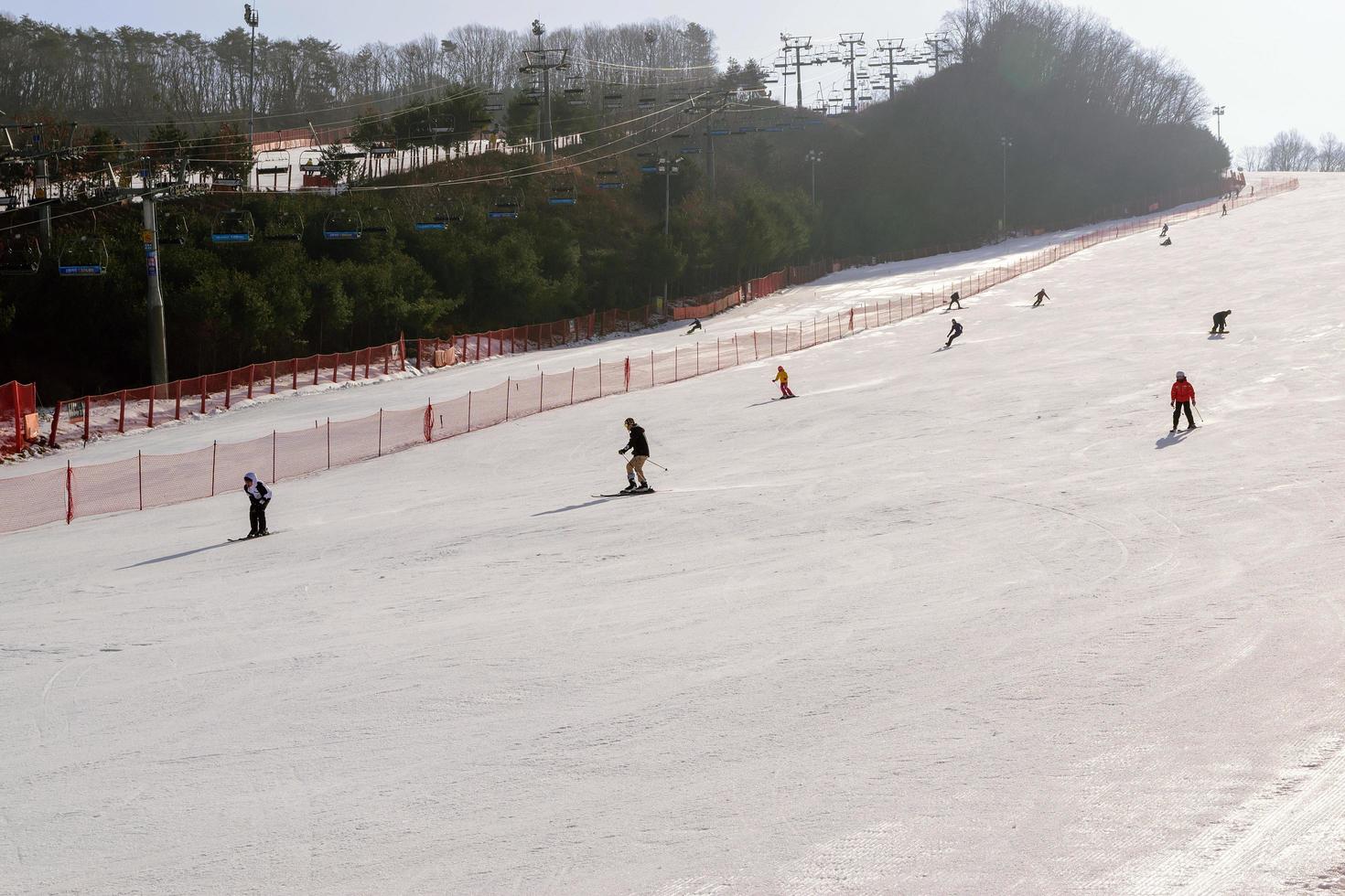 gangwon-do, Korea 2016 - Daemyung Vivaldi Park skidort foto