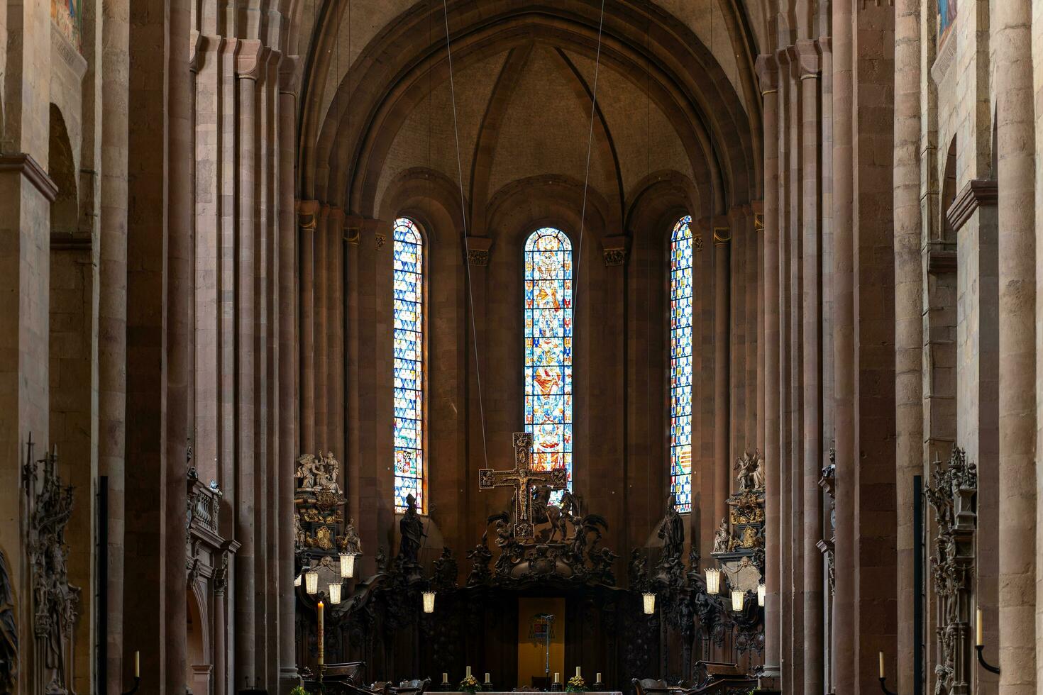 mainz, Tyskland - Maj 21, 2023 katedral i mainz känd plats foto