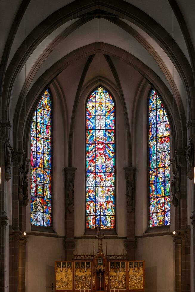 Mannheim, Tyskland - Maj 28, 2023 kyrka i mannheim foto