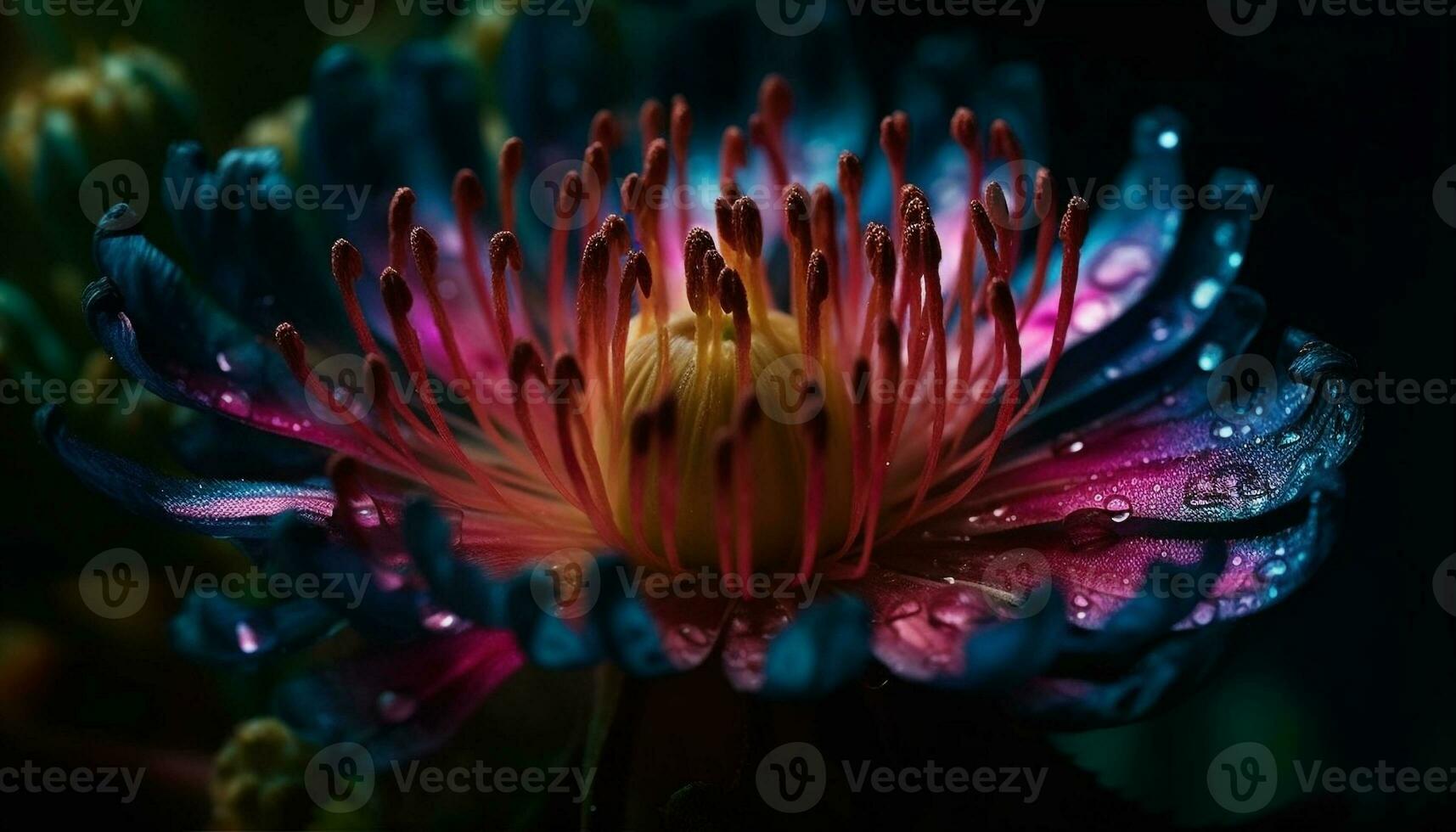 vibrerande gerbera daisy i vatten- damm tillväxt genererad förbi ai foto